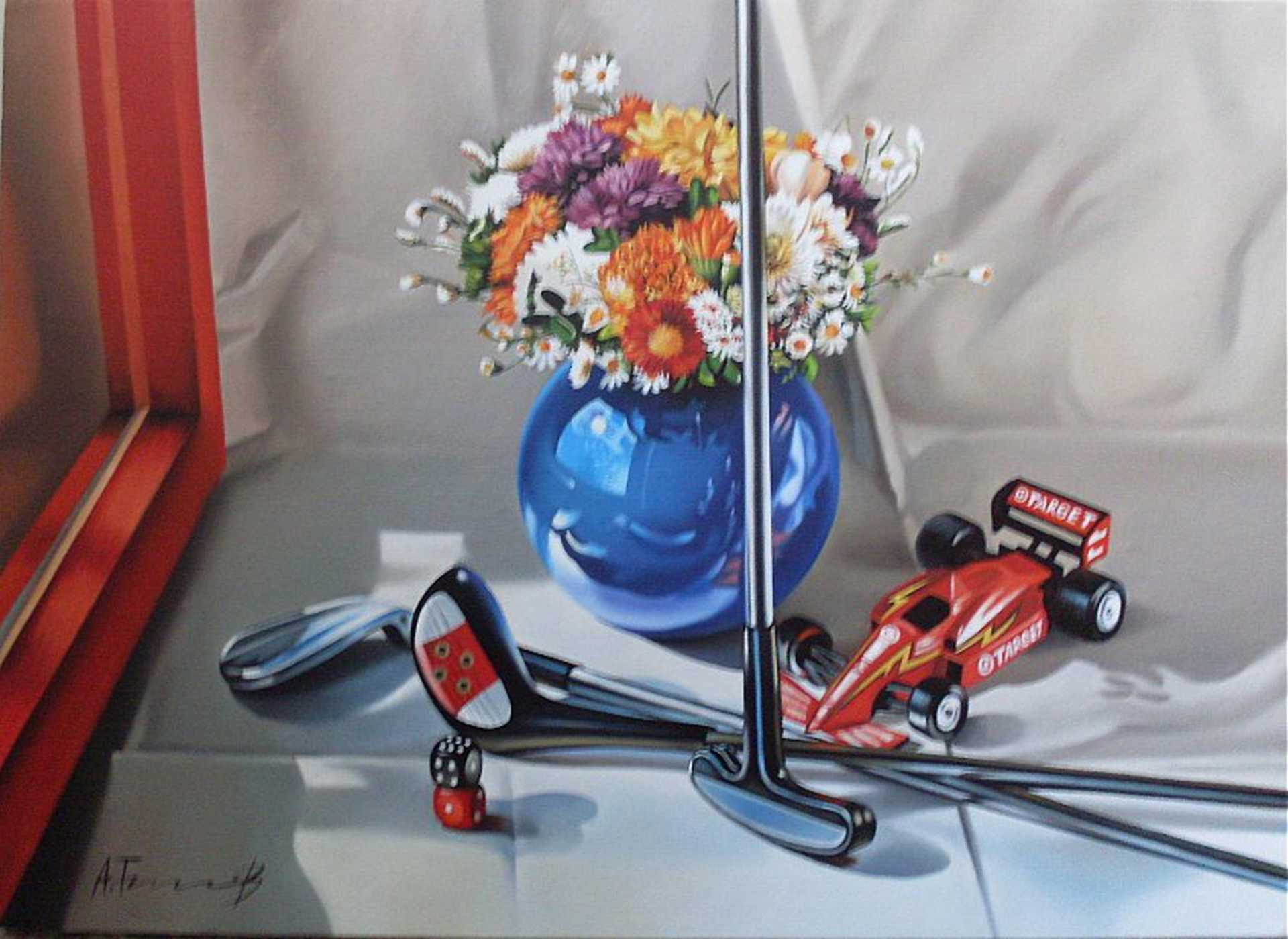 Still Life with Golf Clubs