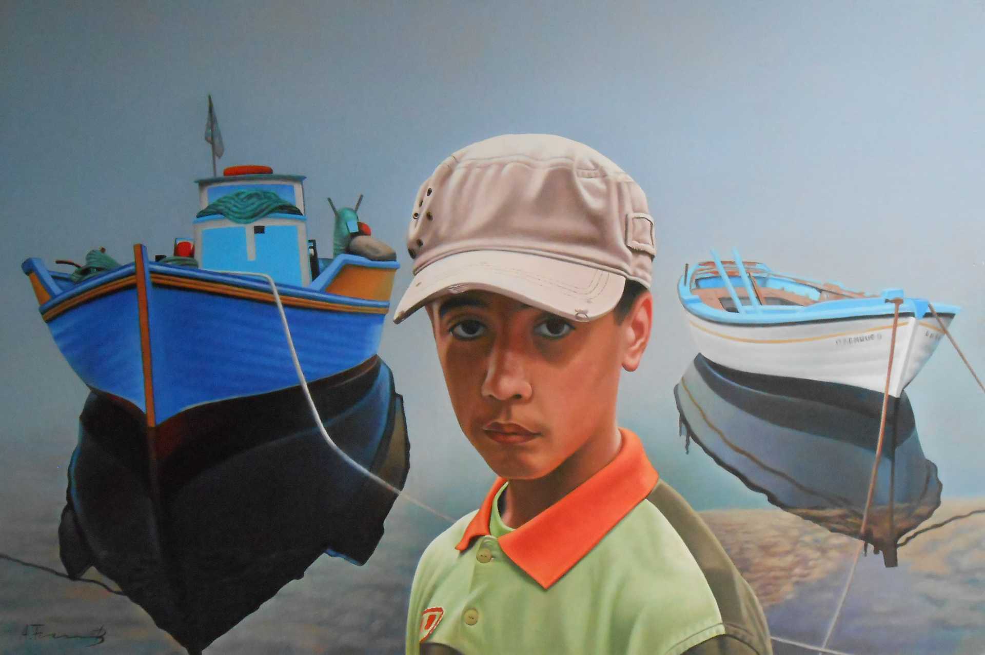 Portrait with Boats