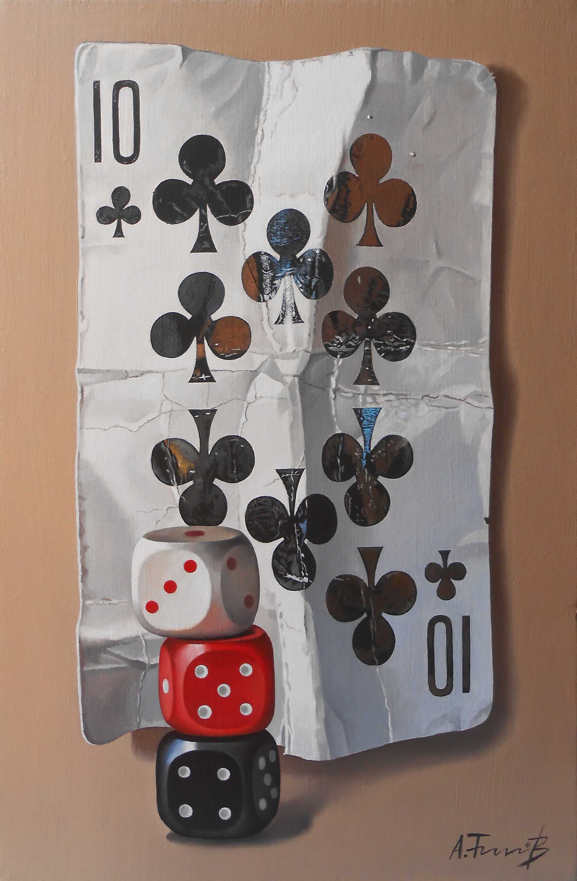 Card with Dice