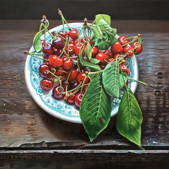 Cherries on a Plate